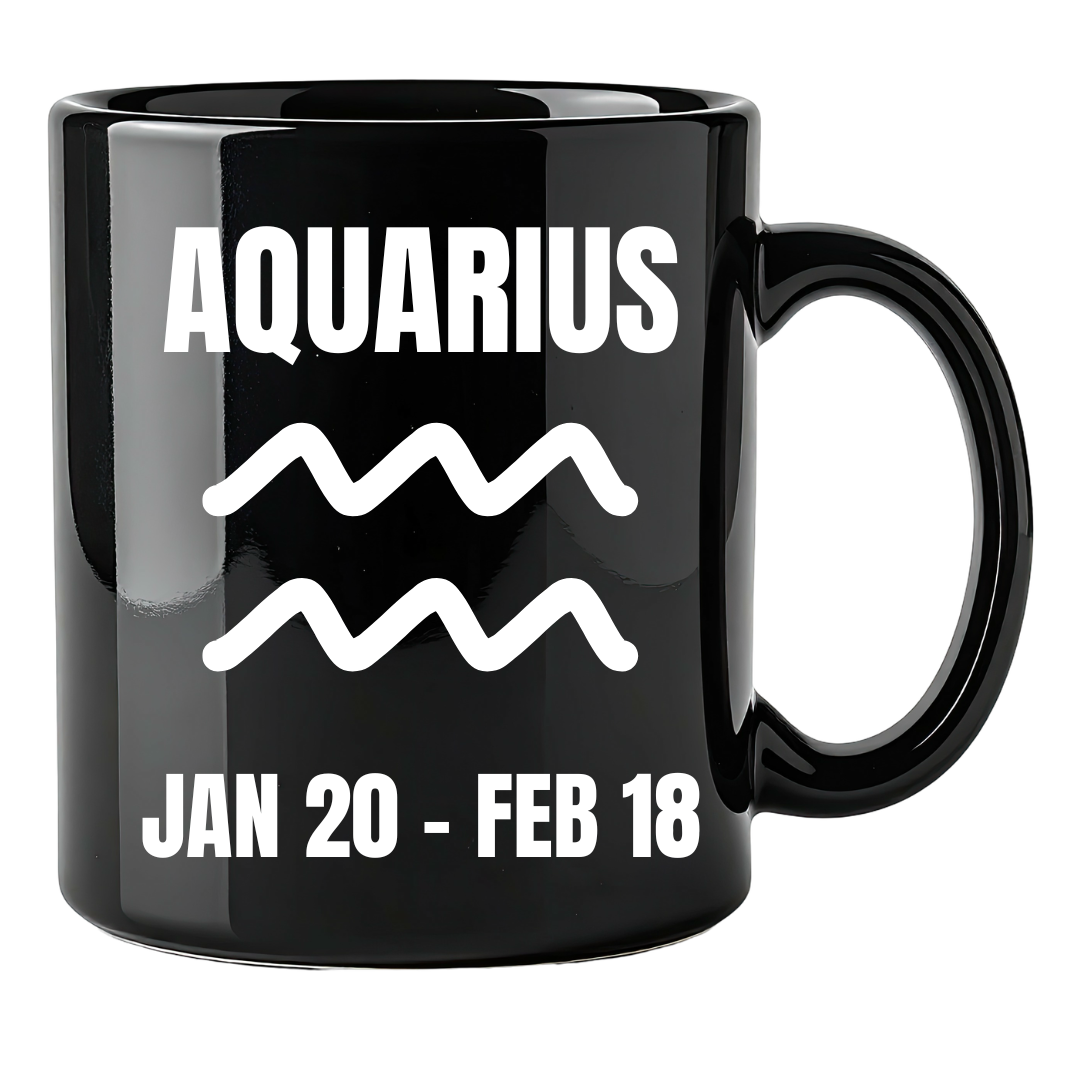 They Not Like Us Aquarius Black Classic Flat Mug – 15 oz