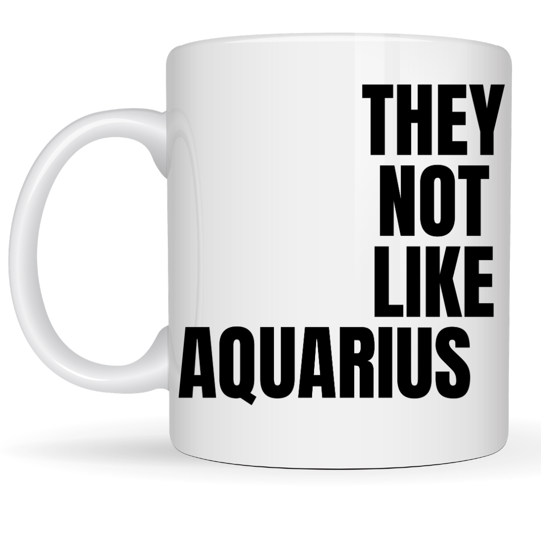 They Not Like Us Aquarius Classic Flat Mug – 15 oz