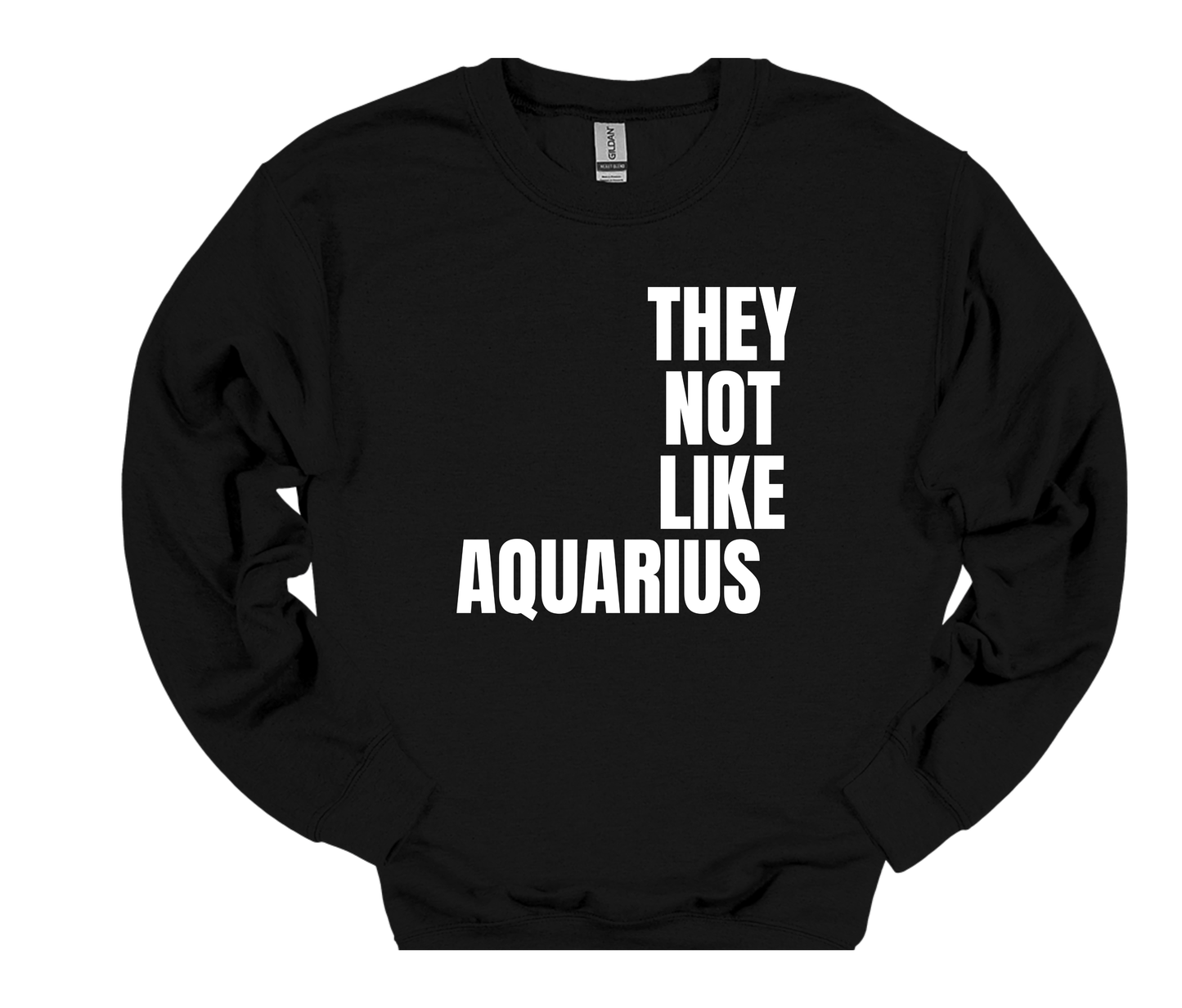 Aquarius They Not Like Us Crewneck/Sweatshirt ("They Not Like Us" White Text)