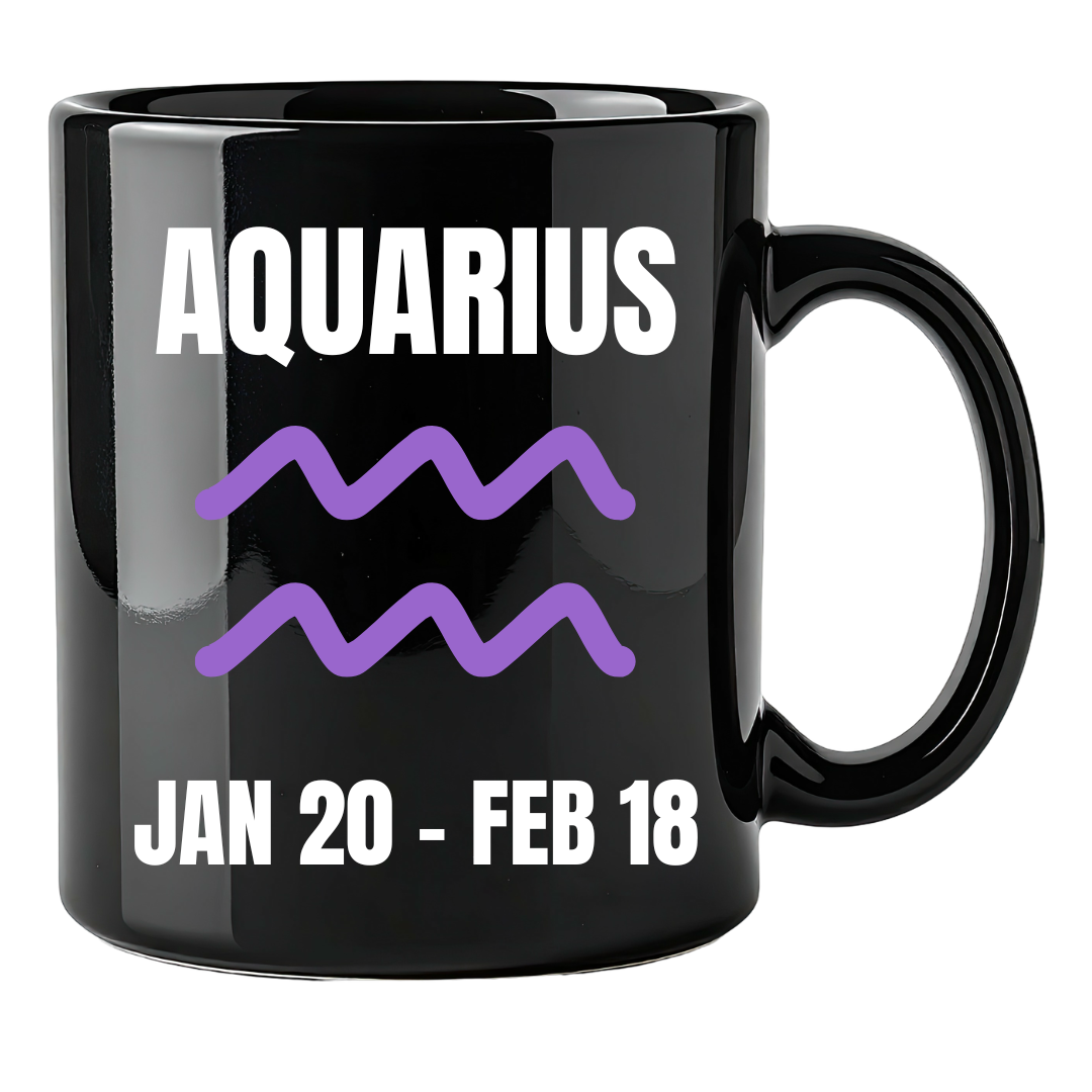 They Not Like Us Aquarius Black Classic Flat Mug – 15 oz