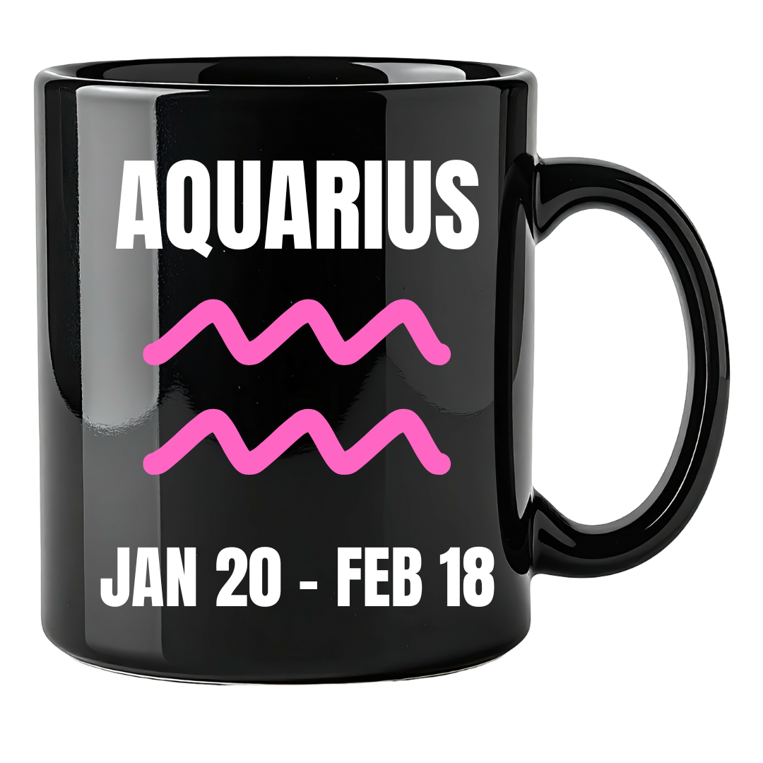 They Not Like Us Aquarius Black Classic Flat Mug – 15 oz