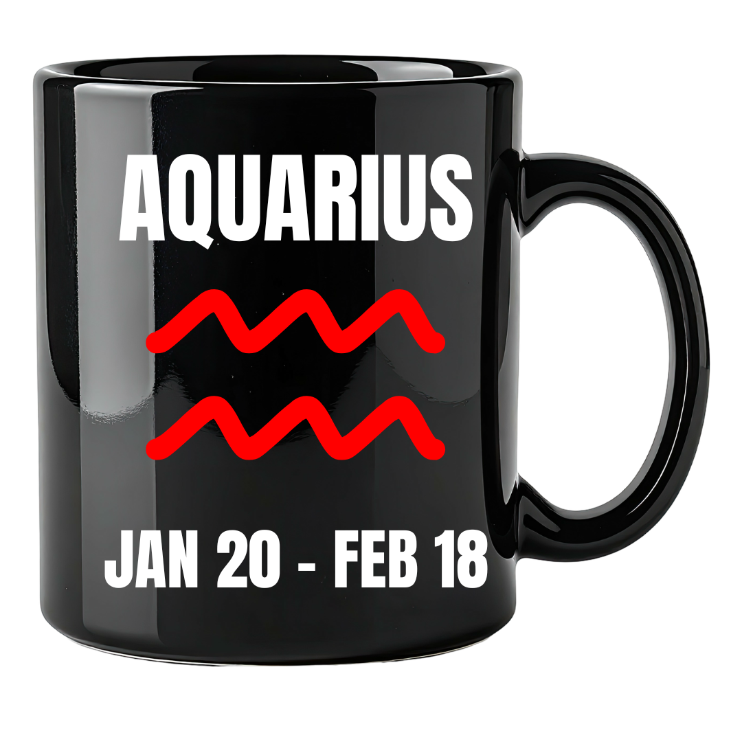They Not Like Us Aquarius Black Classic Flat Mug – 15 oz