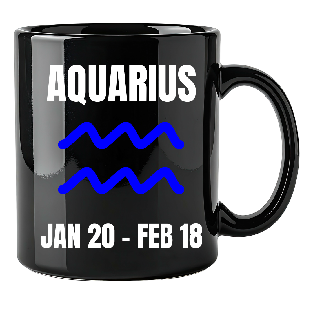 They Not Like Us Aquarius Black Classic Flat Mug – 15 oz
