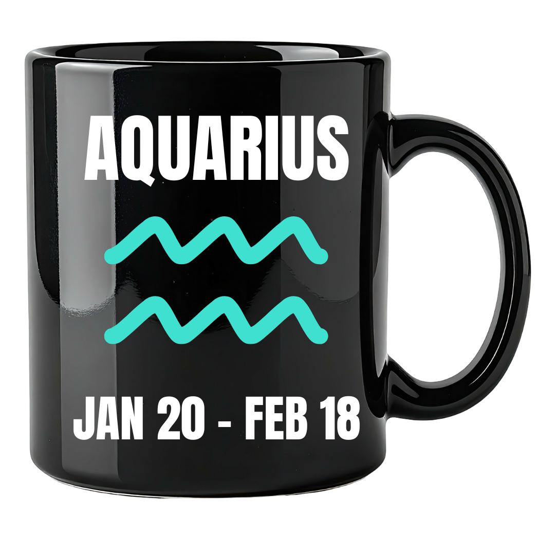 They Not Like Us Aquarius Black Classic Flat Mug – 15 oz