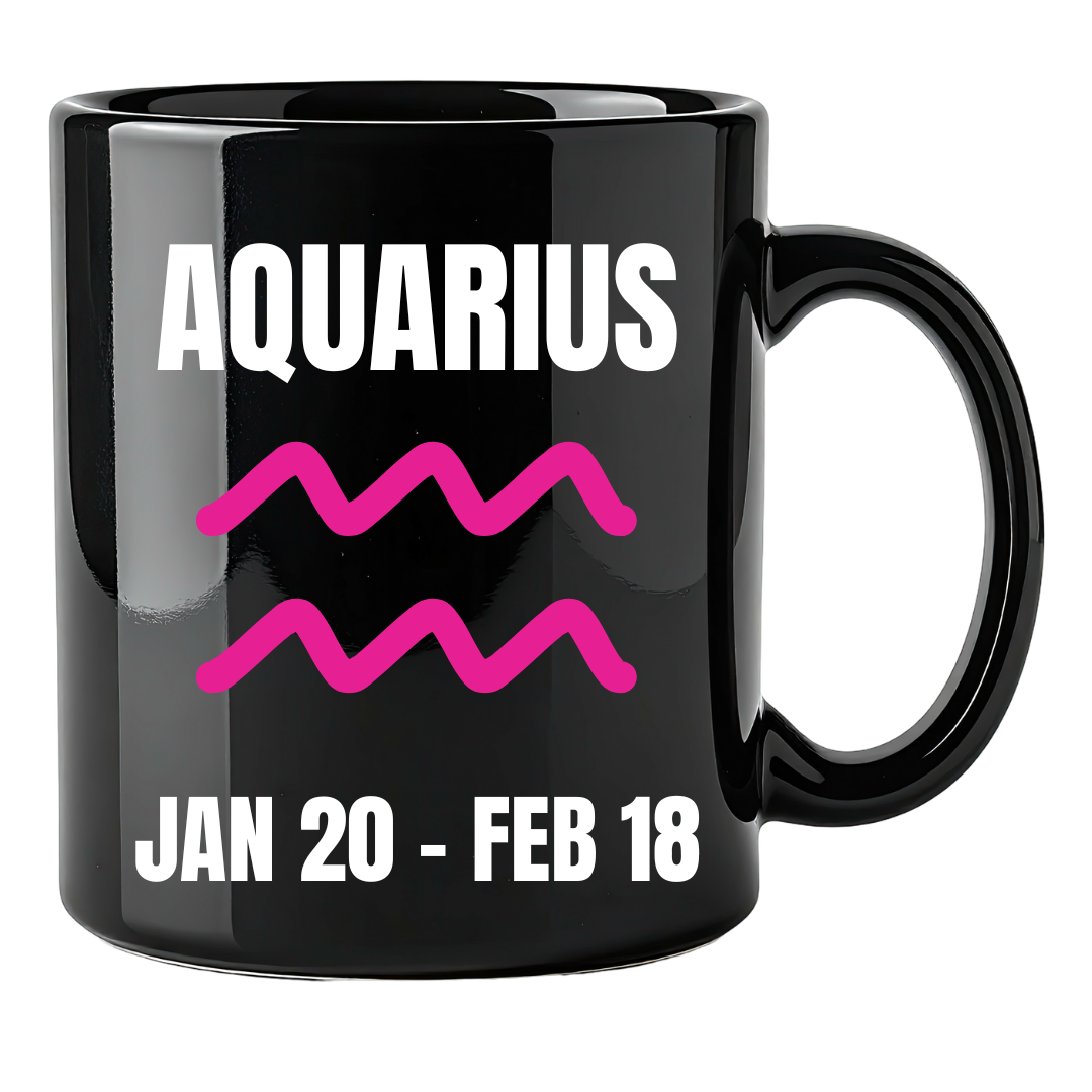 They Not Like Us Aquarius Black Classic Flat Mug – 15 oz