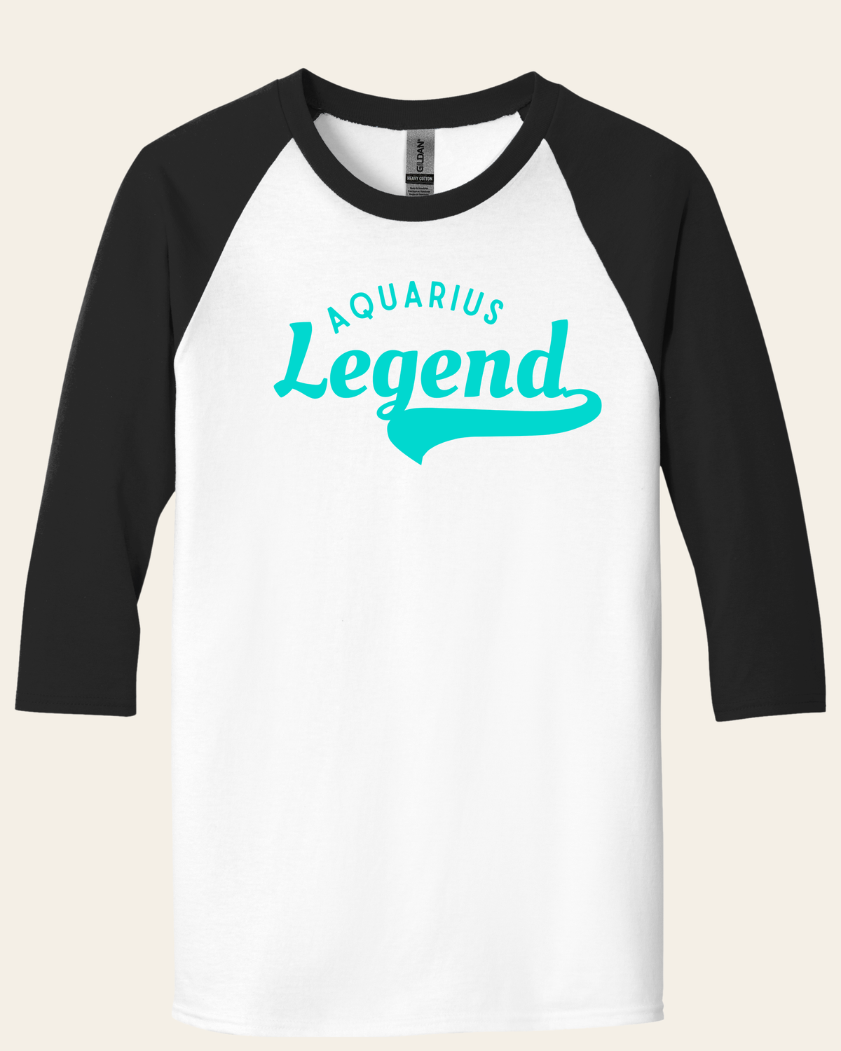 Aquarius Legend Quarter Sleeve Baseball T-Shirt (Unisex)