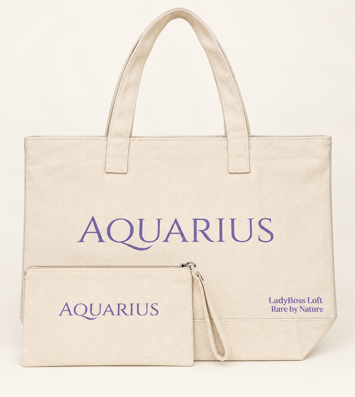 Aquarius Aces™ Spade Tote & Wristlet Set — Amethyst Edition