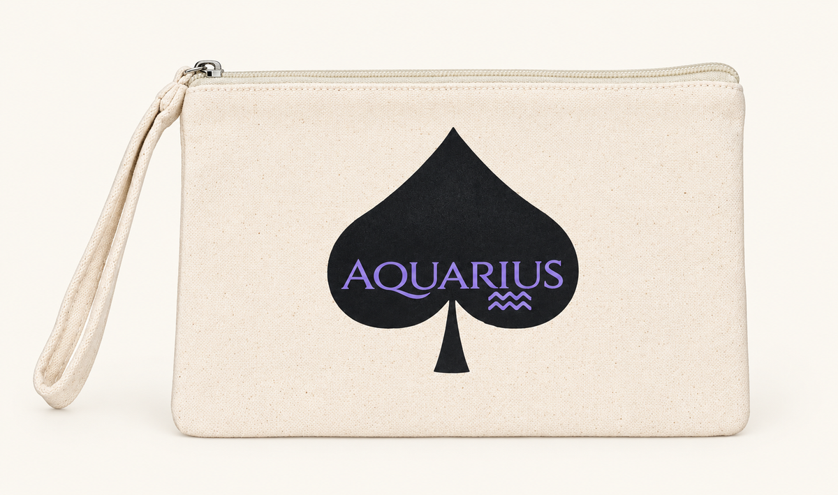 Aquarius Aces™ Spade Tote & Wristlet Set — Amethyst Edition