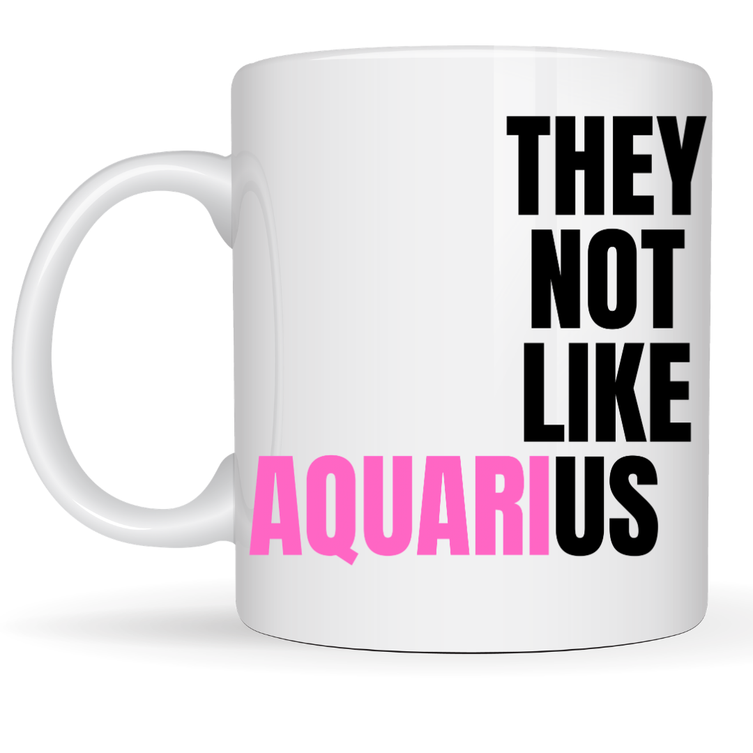They Not Like Us Aquarius Classic Flat Mug – 15 oz