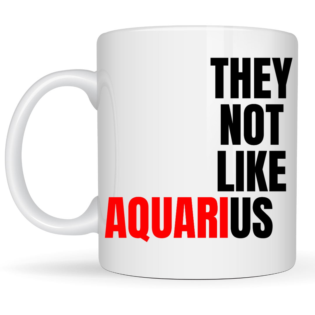 They Not Like Us Aquarius Classic Flat Mug – 15 oz