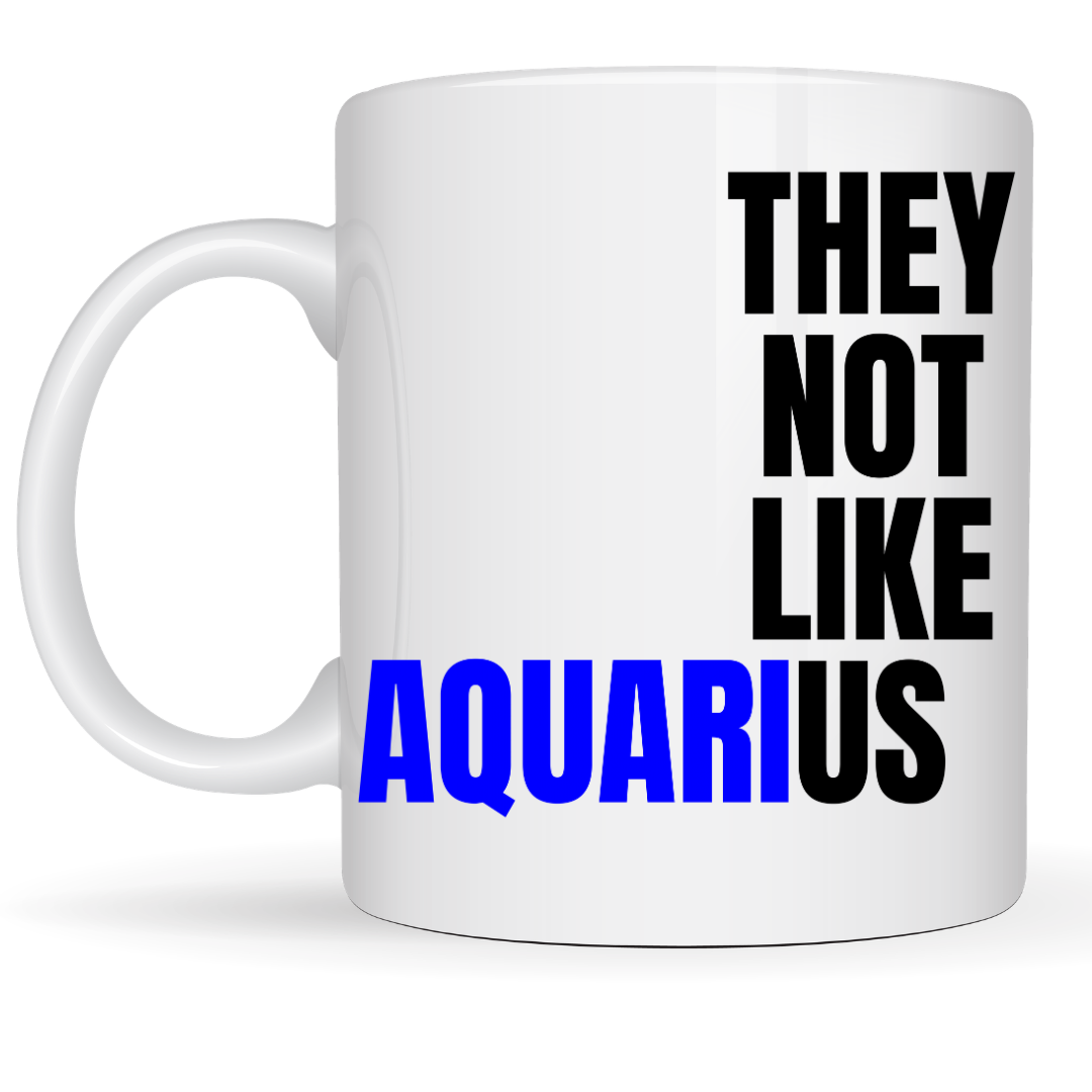 They Not Like Us Aquarius Classic Flat Mug – 15 oz