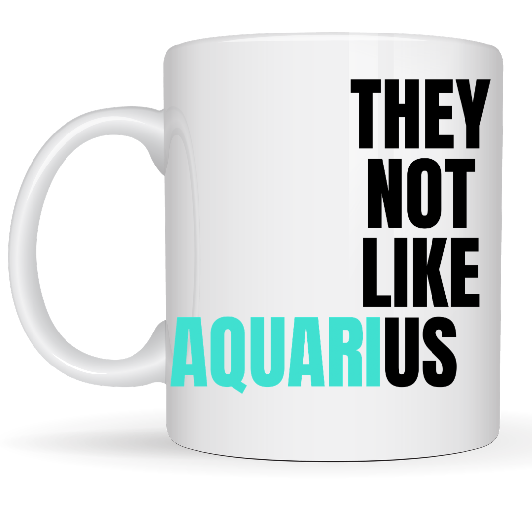 They Not Like Us Aquarius Classic Flat Mug – 15 oz