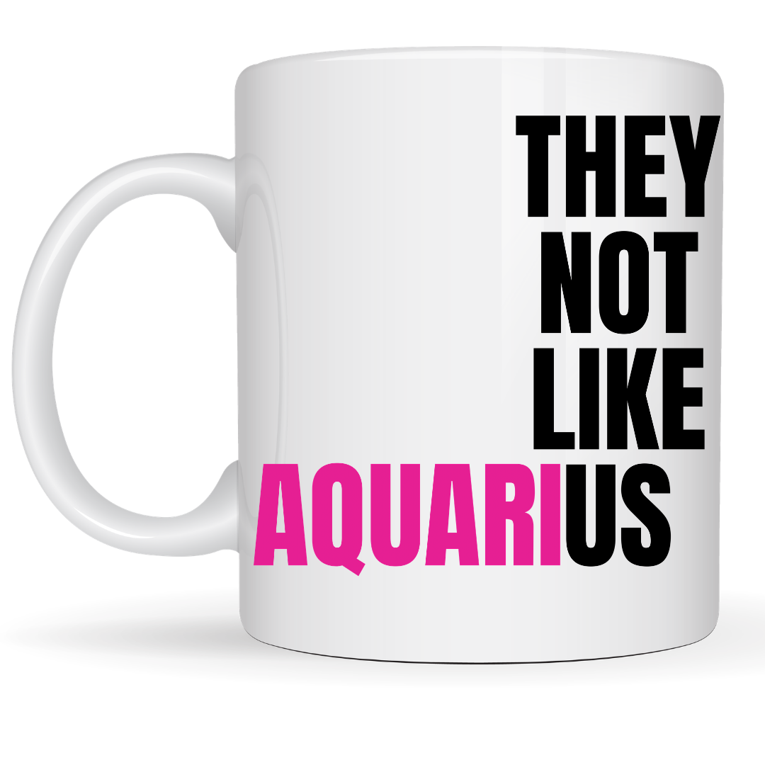 They Not Like Us Aquarius Classic Flat Mug – 15 oz
